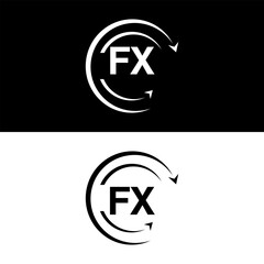 FX letter  logo minimal unique and simple logo design, FX creative modern monogram logo style