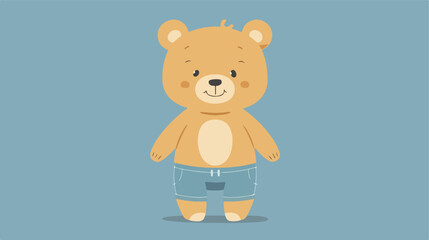  Cute bear with short pants Cartoon