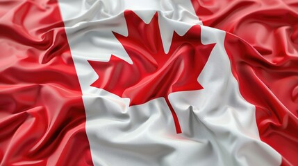 Fototapeta premium Fluttering texture of the Canada flag.