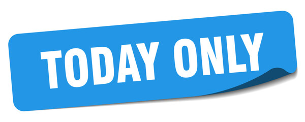 today only sticker. today only label