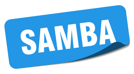 samba sticker. samba label