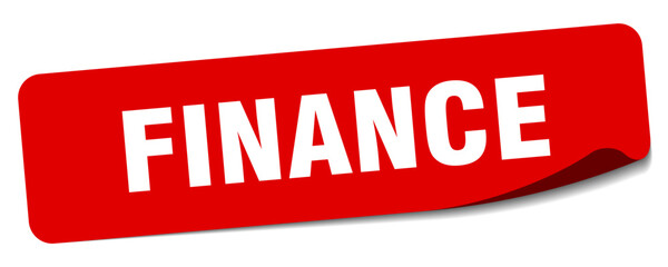 finance sticker. finance label