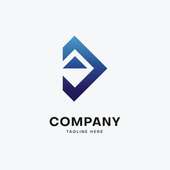 minimalist gradient logo template