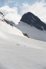 Expedition climbing a mountain in Zermatt