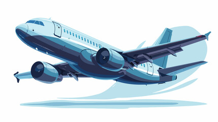 Airplane flight design isolated on white background
