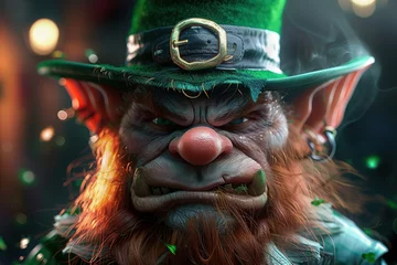 Fotobehang The angry leprechaun. St. Patrick's Day © Oleksandr