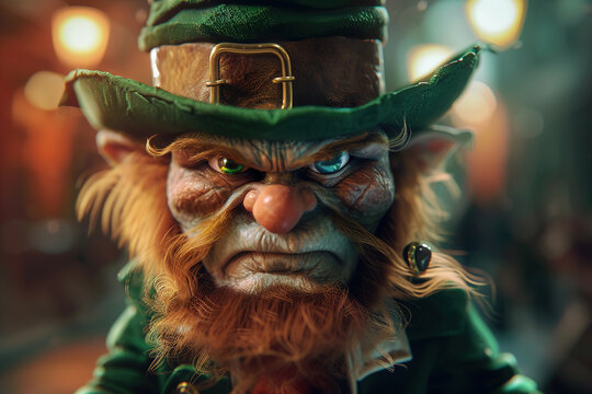 The angry leprechaun. St. Patrick's Day
