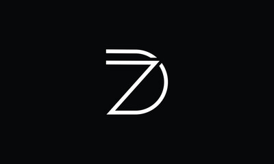 ZD, DZ, Z, D, Abstract Letters Logo Monogram
