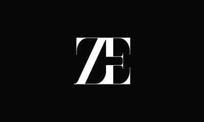 ZE, EZ, Z, E, Abstract Letters Logo monogram