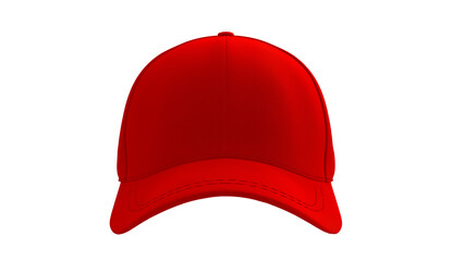 red baseball cap on a pristine background - obrazy, fototapety, plakaty