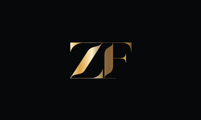 ZF, FZ, Z, F, Abstract Letters Logo Monogram