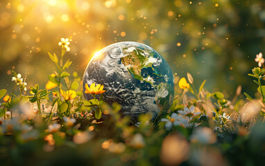 Hands holding a earth, Saving the Earth for Future Generations