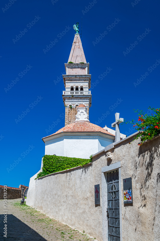 Wall mural Saint George Dom in Piran