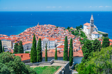 Townscape of Piran in Slovenia - 750178914