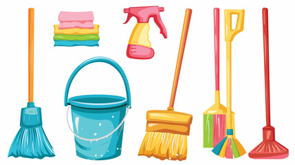 Bucket broom mop sponge brush spring cleaning tools