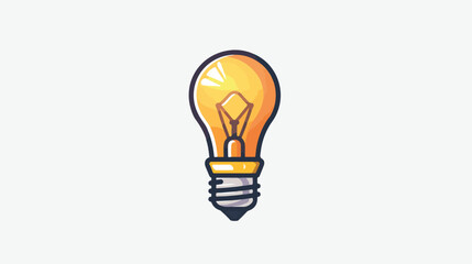 Bulb icon isolated on white background cartoon vecto