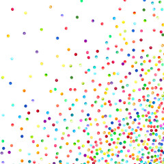 Colorful Confetti on White Background