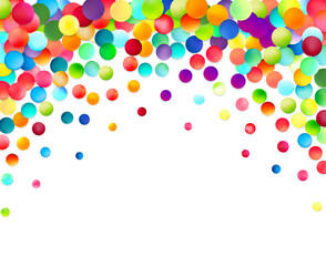 Colorful Confetti on White Background