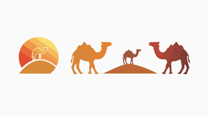 Camel logo vector design templates isolated on white