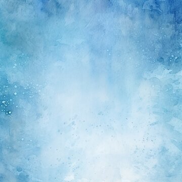 abstract blue watercolor background with grunge brush strokes and stains, Ai Generated