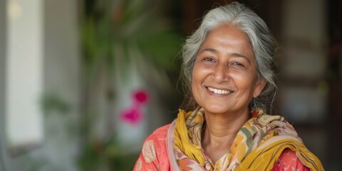 older indian woman Generative AI
