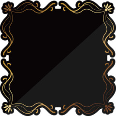 高級感のあるフレーム　ブラック＆ゴールド