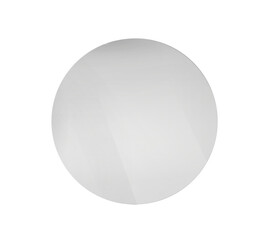 Round glass transparent realistic plate. Acrylic and glass texture frame. Png