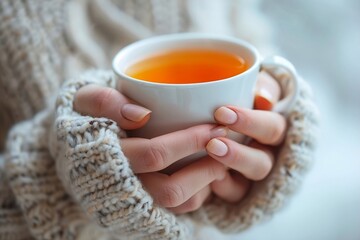 person holding cup of tea
