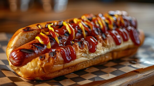 A mouthwatering image of a classic hot dog