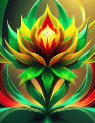 abstract lotus flower - obrazy, fototapety, plakaty