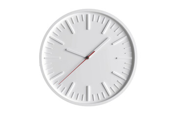 Analog Wall Clock Isolated on Transparent Background