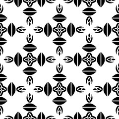 Abstract seamless black and white tile. Art deco seamless background.