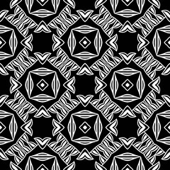 Abstract seamless black and white tile. Art deco seamless background.