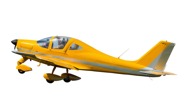 Sport aircraft isolated on white background.