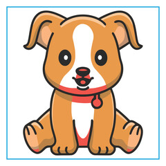 Fototapeta premium cute Lucy flat color vector illustration 