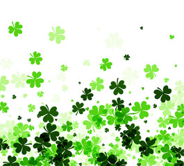 Three leaf clover confetti cascade