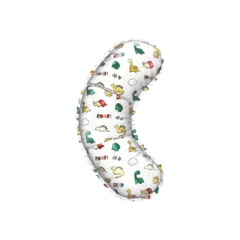 Rucksack 3D inflated balloon Parentheses Symbol/sign with multicolored matte white textured dinosaurus design for children © Roger Bootsma