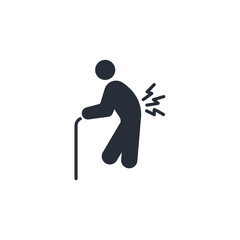 back pain icon. vector.Editable stroke.linear style sign for use web design,logo.Symbol illustration.