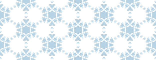 Vintage seamless pattern. Ornamental antique style floral background. Light blue and white ornament