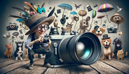 The Gigantic Lens Adventure: A Photographer's Whimsical Journey