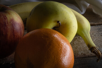 Fruit compositions with the light painting technique