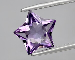 natural purple amethyst quartz gem on the background