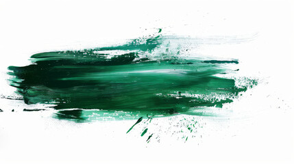 A vivid green paint brush swipe on a white background evokes a sense of energy and artistic flair
