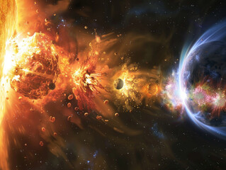 il ciclo di vita di una stella, dalla sua formazione fino alla sua fine come supernova o nana bianca