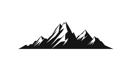 mountain pics black and white vector illustration isolated transparent background, logo, cut out or cutout t-shirt print design,  poster, baby products, packaging design