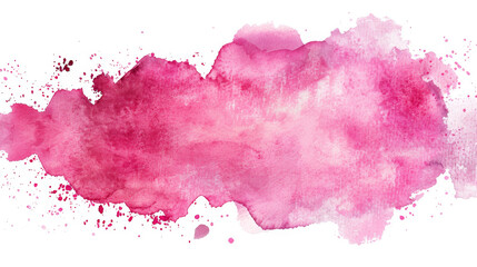 Abstract form resembling landscape with shades of pink in watercolor technique