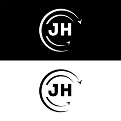 JH letter  logo minimal unique and simple logo design, JH creative modern monogram logo style