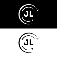 JL letter  logo minimal unique and simple logo design, JL creative modern monogram logo style