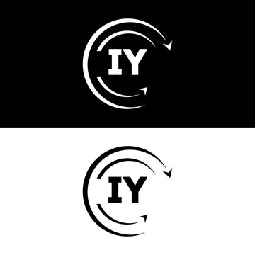 IY letter  logo minimal unique and simple logo design, IY creative modern monogram logo style
