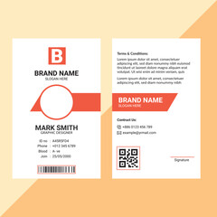 Corporate Id Card design, Educational ID Card design, creative, Professional.  